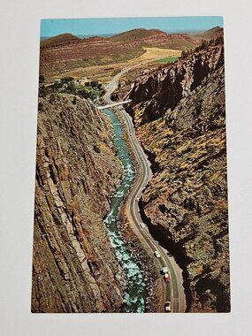 Aerial View Big Thompson Canyon west of Loveland Colorado Postcard